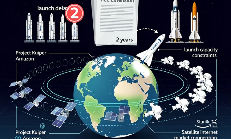 Amazon’s Satellite Ambitions Hit Turbulence as Rocket Shortage Forces Delay in Starlink Challenge